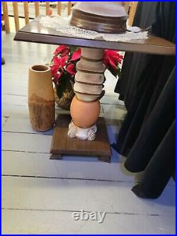 RAREST of RARE Vintage HOWARD KRON Mid Century Modern Ceramic Lamp with TABLE