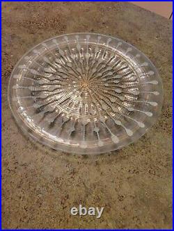 RARE 12 Glass Platter Mid Century Modern MCM Classic Line Design Signed HIGGINS
