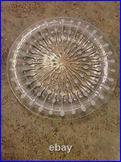 RARE 12 Glass Platter Mid Century Modern MCM Classic Line Design Signed HIGGINS