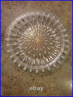 RARE 12 Glass Platter Mid Century Modern MCM Classic Line Design Signed HIGGINS