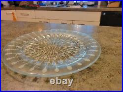 RARE 12 Glass Platter Mid Century Modern MCM Classic Line Design Signed HIGGINS