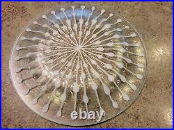 RARE 12 Glass Platter Mid Century Modern MCM Classic Line Design Signed HIGGINS