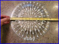 RARE 12 Glass Platter Mid Century Modern MCM Classic Line Design Signed HIGGINS