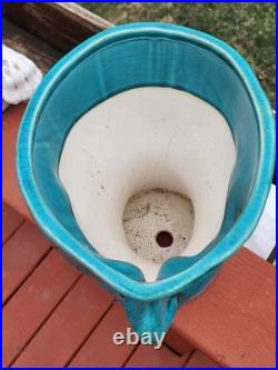 RARE 1950-60s Mid-Century Modern Turquoise Figural Head Sculptural Planter OOAK