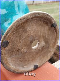 RARE 1950-60s Mid-Century Modern Turquoise Figural Head Sculptural Planter OOAK