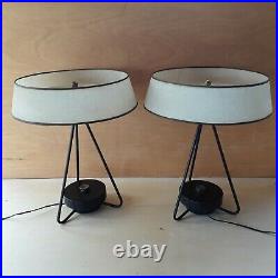 RARE 1950's Gerald Thurston table lamps Lightolier/Case study/Russel Wright/MCM