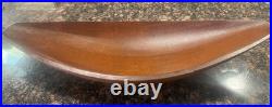 RARE 1950s DANMARK Staved MCM Danish Modern Jens Quistgaard CANOE Bowl 20