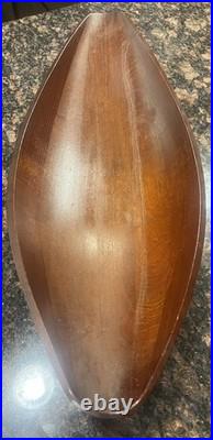 RARE 1950s DANMARK Staved MCM Danish Modern Jens Quistgaard CANOE Bowl 20