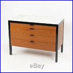 RARE 1956 George Nelson Herman Miller Dresser Cabinet Walnut Marble Black Frame