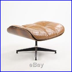 RARE 1956 Herman Miller Eames Lounge Chair & Ottoman 670 671 Boot Glides Tan