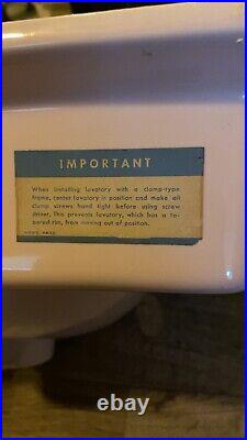RARE 1958 American Standard PINK Toilet, Sink & Tile Set Mid Century Modern