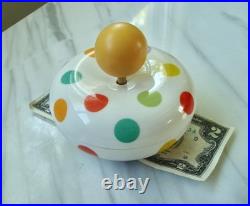 RARE 1960's Vintage POLKA DOT Mid-Century Modern ARABIA FINLAND MUSIC BOX MCM