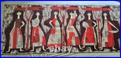 RARE 1960s Hungarian Mid-Century Modern Erika Moquette Tapestry László Pécsi