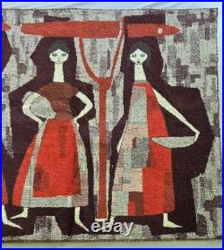 RARE 1960s Hungarian Mid-Century Modern Erika Moquette Tapestry László Pécsi