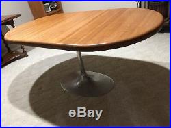 RARE-1 of 2 Avail. Mid century Aluminium tulip style oval table base