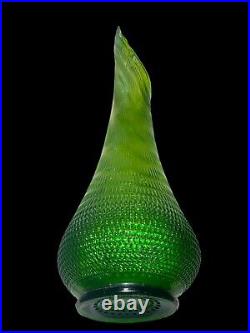 RARE 36.5 LE Smith Green Nubby Butt Swung Floor Vase 1960''s