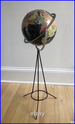 RARE 50s Replogle Mid Century Modern 10 Starlight Floor Globe Paul McCobb Era