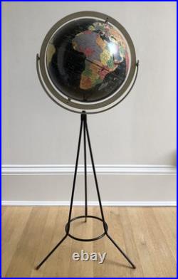RARE 50s Replogle Mid Century Modern 10 Starlight Floor Globe Paul McCobb Era