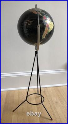 RARE 50s Replogle Mid Century Modern 10 Starlight Floor Globe Paul McCobb Era