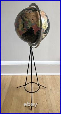 RARE 50s Replogle Mid Century Modern 10 Starlight Floor Globe Paul McCobb Era