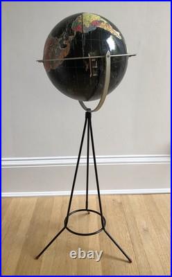 RARE 50s Replogle Mid Century Modern 10 Starlight Floor Globe Paul McCobb Era
