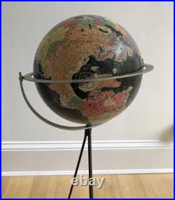 RARE 50s Replogle Mid Century Modern 10 Starlight Floor Globe Paul McCobb Era