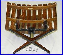 RARE 60's HANS BRATTRUD HOVE MOBLER ROSEWOOD SCANDIA SWIVEL LOUNGE CHAIR OTTOMAN