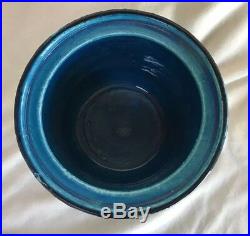 RARE Aldo Londi Bitossi Raymor Rimini Blu Ceramic Lidded Jar MCM Orig Label