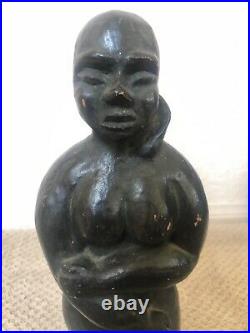 RARE Antique Mid Century Black African American Modern Nude Woman Sculpture