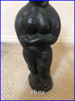 RARE Antique Mid Century Black African American Modern Nude Woman Sculpture