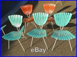 RARE Arthur Umanoff 5 Chairs 1950s 1960s Mid-Century Modern Porch Furniture