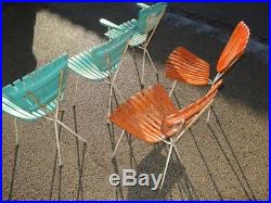RARE Arthur Umanoff 5 Chairs 1950s 1960s Mid-Century Modern Porch Furniture
