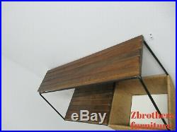 RARE Arthur Umanoff Raymor Woven Wrought Iron Bar Hanging Wall Shelf Cabinet