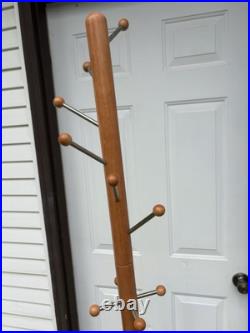 RARE Atomic Mid Century Modern Wood Coat Or Hat Rack Tree stand Beautiful RARE Atomic Mid Century Modern Wood Coat Or Hat Rack Tree stand Beautiful