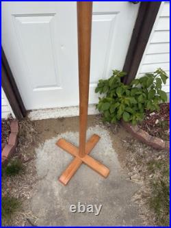 RARE Atomic Mid Century Modern Wood Coat Or Hat Rack Tree stand Beautiful RARE Atomic Mid Century Modern Wood Coat Or Hat Rack Tree stand Beautiful