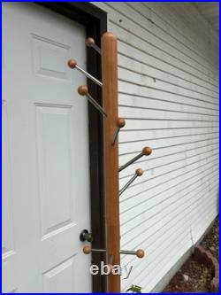 RARE Atomic Mid Century Modern Wood Coat Or Hat Rack Tree stand Beautiful RARE Atomic Mid Century Modern Wood Coat Or Hat Rack Tree stand Beautiful