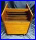 RARE_Bruksbo_Norway_Mid_Century_Modern_Teak_Rolling_Magazine_Book_Rack_01_jl