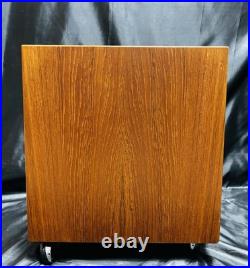 RARE Bruksbo Norway Mid-Century Modern Teak Rolling Magazine/ Book Rack