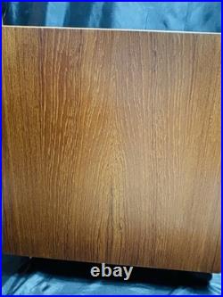 RARE Bruksbo Norway Mid-Century Modern Teak Rolling Magazine/ Book Rack