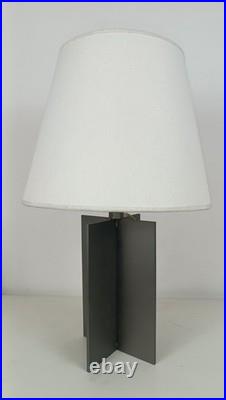 RARE COLLECTIBLE mid century modern croisillion JM FRANK DESIGN Lamps pair