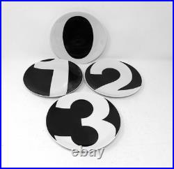 RARE Complete GEORG JENSEN Numbers Collection Mid Century Mod OP Art Plate Set