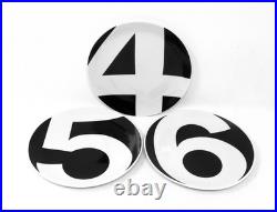 RARE Complete GEORG JENSEN Numbers Collection Mid Century Mod OP Art Plate Set