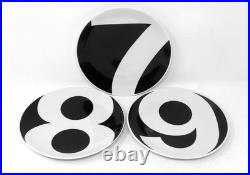RARE Complete GEORG JENSEN Numbers Collection Mid Century Mod OP Art Plate Set