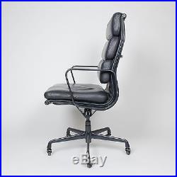 RARE Dark Gray Eames Herman Miller Soft Pad High Back Aluminum Group Chair