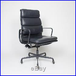 RARE Dark Gray Eames Herman Miller Soft Pad High Back Aluminum Group Chair