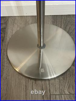 RARE David Quan Umbra Mid-Century Modern Brushed Stainless CLOCK /Cocktail TABLE