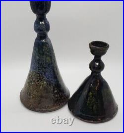 RARE Early SIGNED MARINA BOSETTI Candle Sticks Original Art Pottery Gorgeous