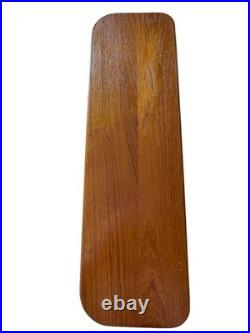 RARE FIND Mid Century Modern Teak Tambour Door Floating Wall Cabinet or Shelf