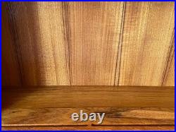 RARE FIND Mid Century Modern Teak Tambour Door Floating Wall Cabinet or Shelf
