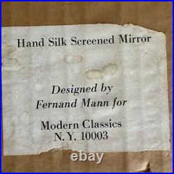 RARE Fernand Mann Vintage Mirror Mid Century Modern 60s Retro NY